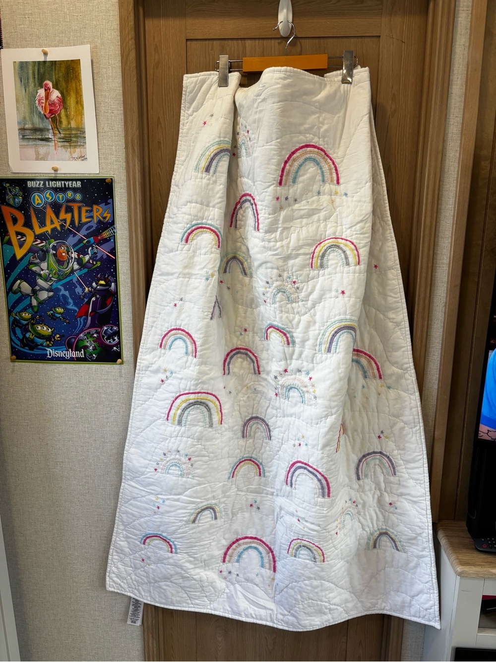 Pottery Barn Kids Crib Quilt Blanket Rainbow